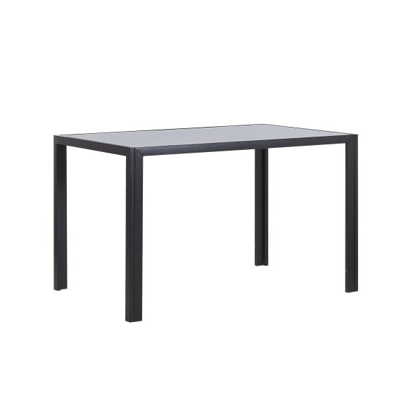 Glass Top Dining Table #TEBESSA-204 Black