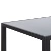 Glass Top Dining Table #TEBESSA-204 Black
