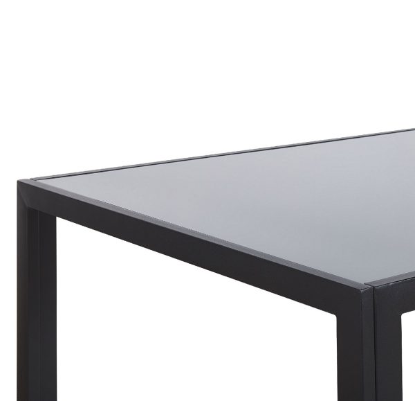 Glass Top Dining Table #TEBESSA-204 Black