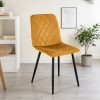 Yellow-1 Dining Chair MANATI#157 Velvet Yellow