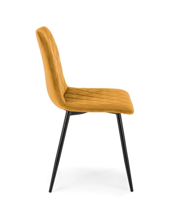 Yellow-4 Dining Chair MANATI#157 Velvet Yellow