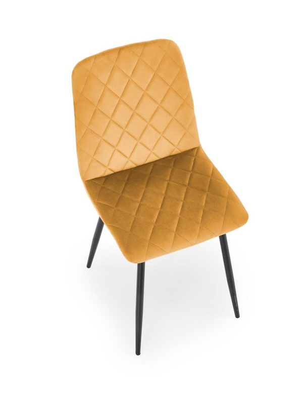 Yellow-6 Dining Chair MANATI#157 Velvet Yellow