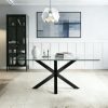 01 (1) Black Metal Dining Table KASSALA-292