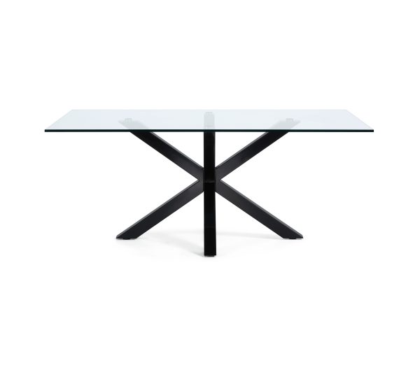 01 (3) Black Metal Dining Table KASSALA-292