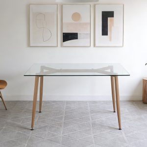 Wood Effect Legs Dining Table #221