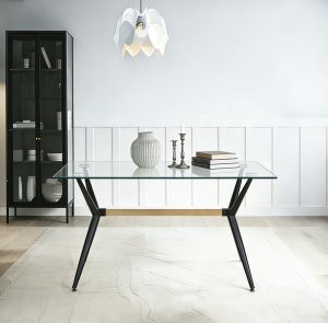 1 Glass Metal Dining Table # SENNAR-282