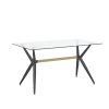 2 Glass Metal Dining Table # SENNAR-282