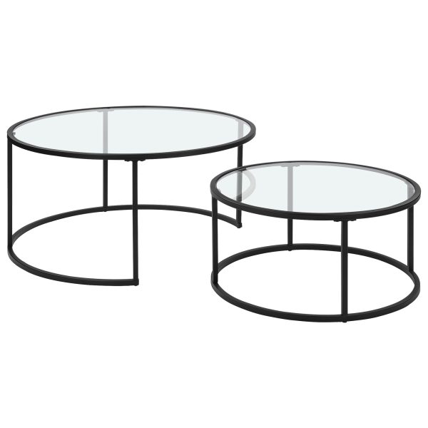 3 Galss Top Nesting Coffee Table Set #CFT3778