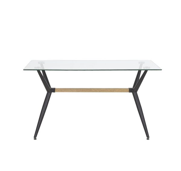 4 Glass Metal Dining Table # SENNAR-282