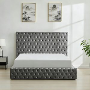 Tufted Ottoman Storage Upholstered Bed Frame # SHEDIR-530