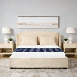 Velvet Bed Frame #1023 Taupe