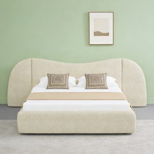 Upholstered Bed Frame #522 With Big Headboard