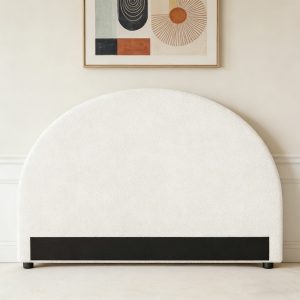 White Hadboard For Bed #008 Boucle