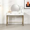 1 2 Drawer Dressing Table #MUT811 With Mirror