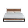 Black Metal Bed #2054 With Wood Finish