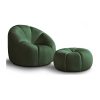 2 Armless Accent Chair #2575 With Ottoman