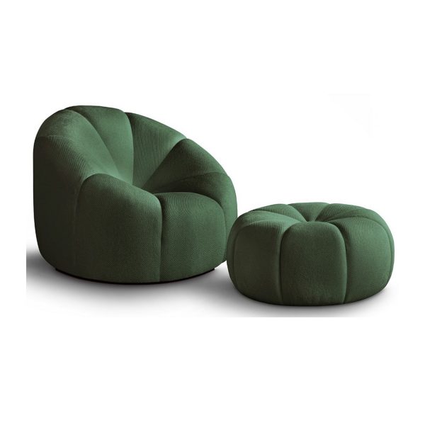 2 Armless Accent Chair #2575 With Ottoman