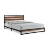Black Metal Bed #2054 With Wood Finish