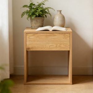 Wood Nightstand #4023 With A Drawer