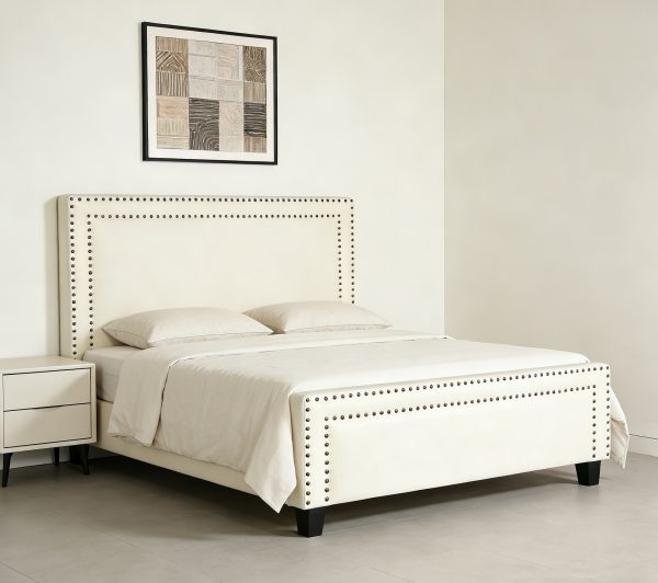 6 Nailed Bed Headboard #013 Beige