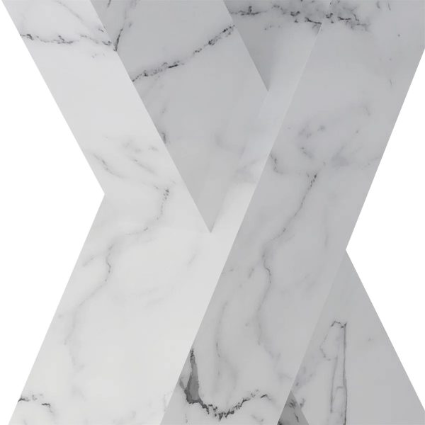 7 Faux Marble Extendable Dining Table #T1003