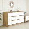 6 Drawer Of Chest #333 Natural & White