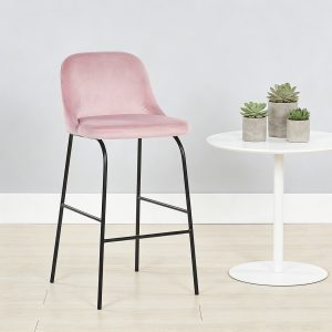 Velvet Bar Chair #021 Pink
