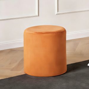 1 Round Velvet Ottoman #101