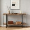 Industrial Wood Metal Console Table #007