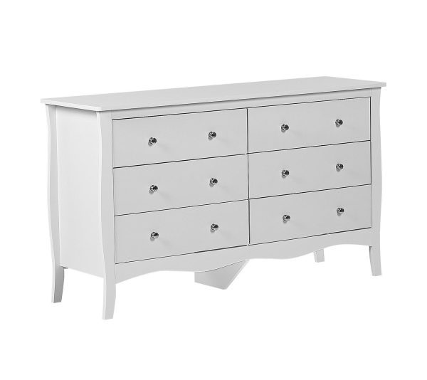 1 White Chest Of Drawer #354 With 6 Drawers