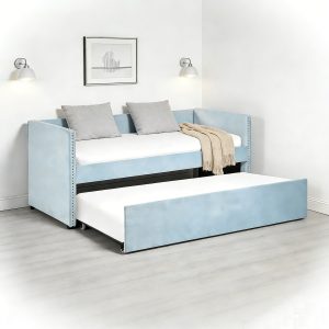 1 Daybed #815 Velvet Fabric Upholstered