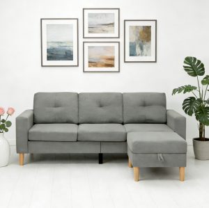 Fabric Sofa & Ottoman Set #0308