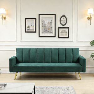 Velvet Sofa Bed #0319 Green