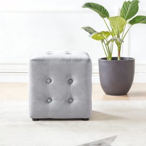 115 (1) Grey Square Ottoman #115