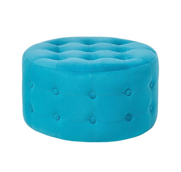 2 (1) Tufted Round Ottoman #103