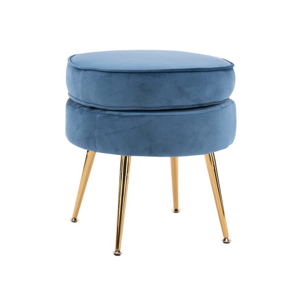 2 Round Ottoman #106 With Metal Legs