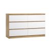 2 6 Drawer Of Chest #333 Natural & White