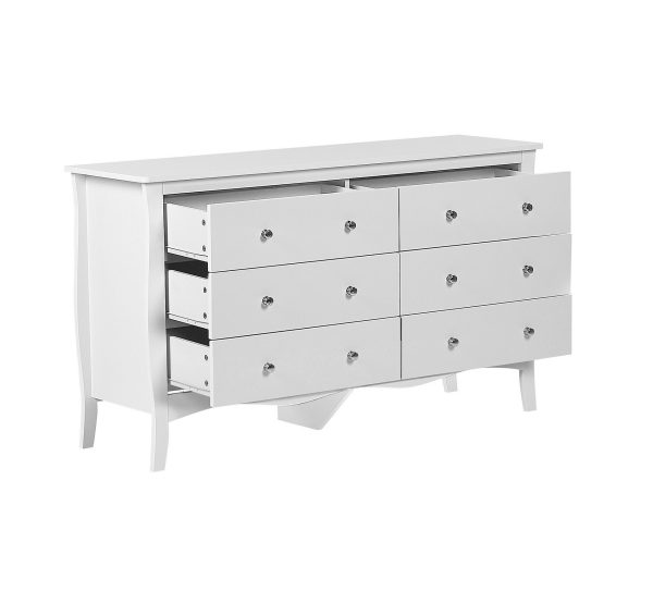 2 White Chest Of Drawer #354 With 6 Drawers