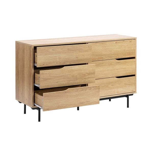 2 6 Drawer Chest #370 Natural