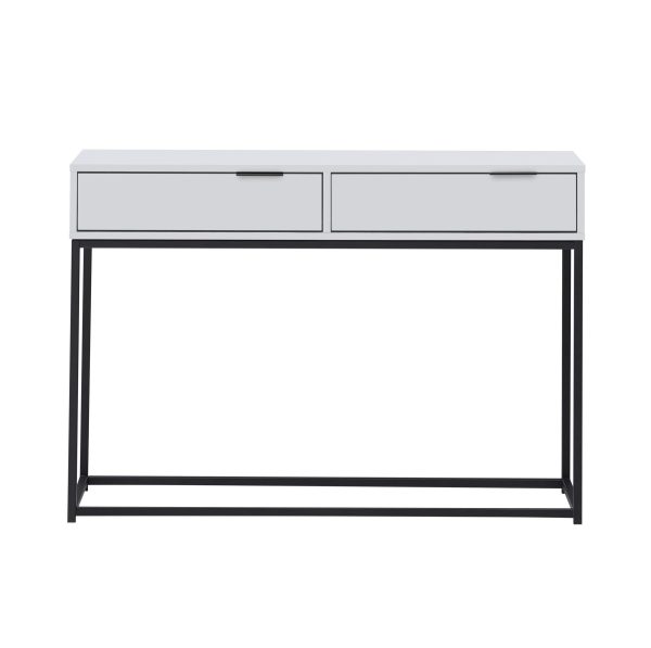 Two Drawer Console Table #005 White