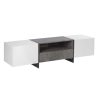 TV Stand #0136 Concrete & White