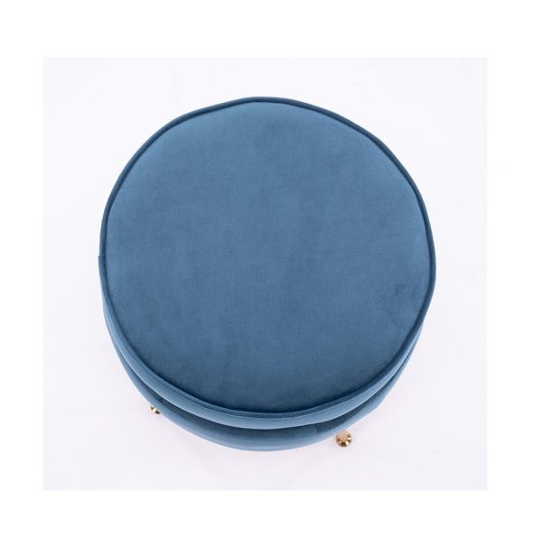 3 Round Ottoman #106 With Metal Legs