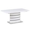3 High Gloss Dining Table #529 Extendable White
