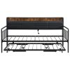 Industrial Metal Wood Daybed #705 With Trundle