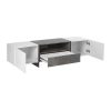 TV Stand #0136 Concrete & White