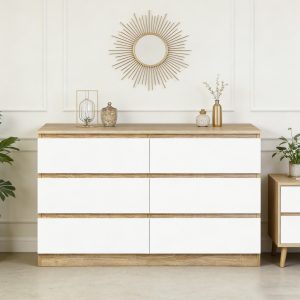 333 6 Drawer Of Chest #333 Natural & White