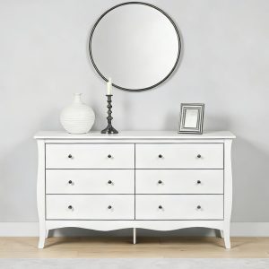 White Chest Of Drawer #354 With 6 Drawers