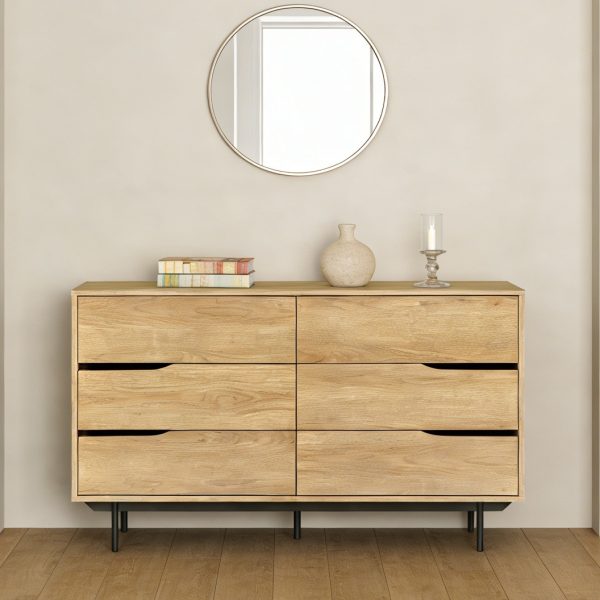 370 6 Drawer Chest #370 Natural