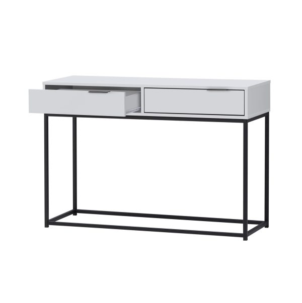 Two Drawer Console Table #005 White