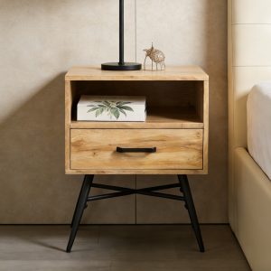 4035-1 Beside Table / Nightstand #4035 With Metal Legs